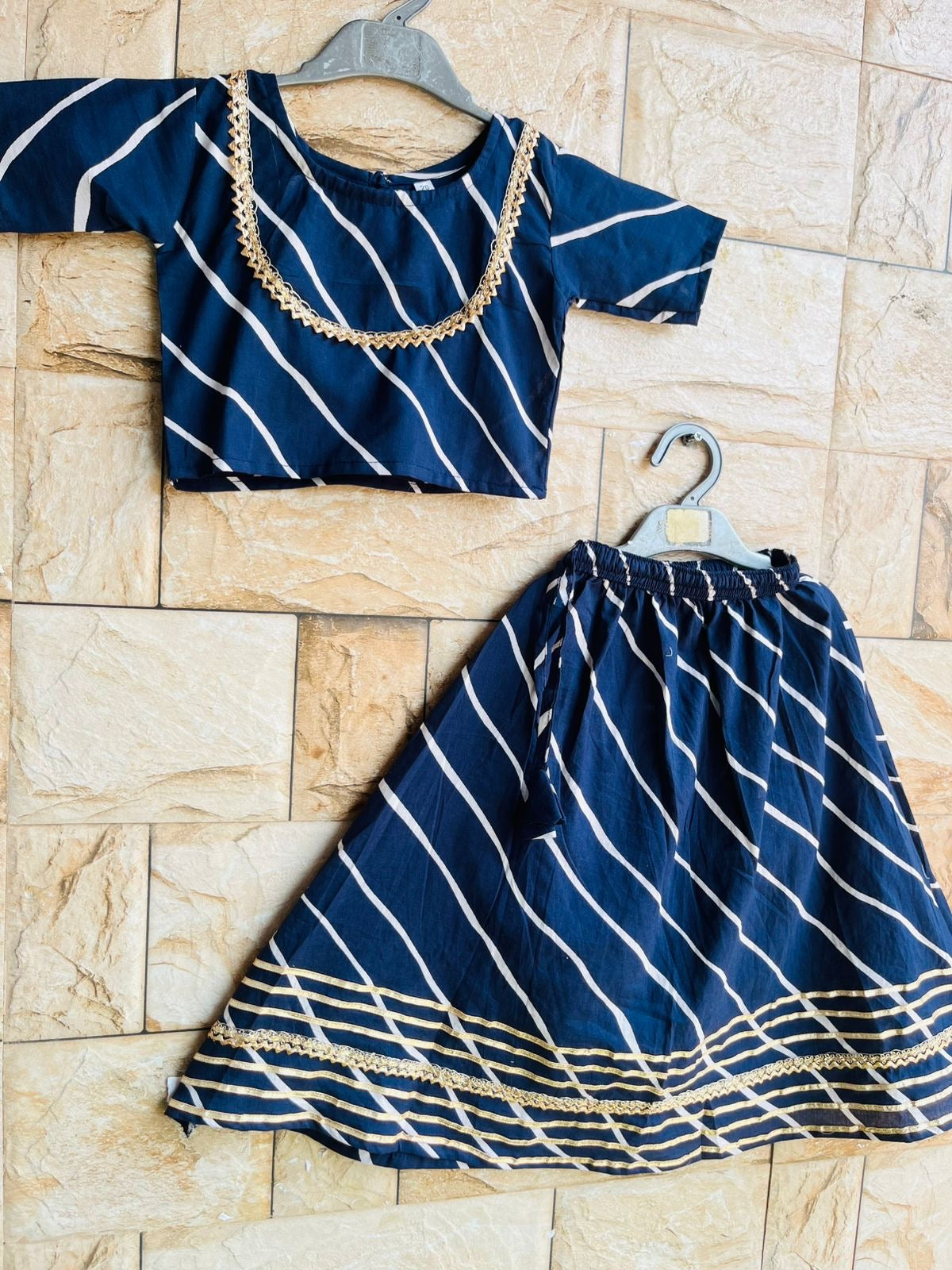 Gulmohar blue Lehenga