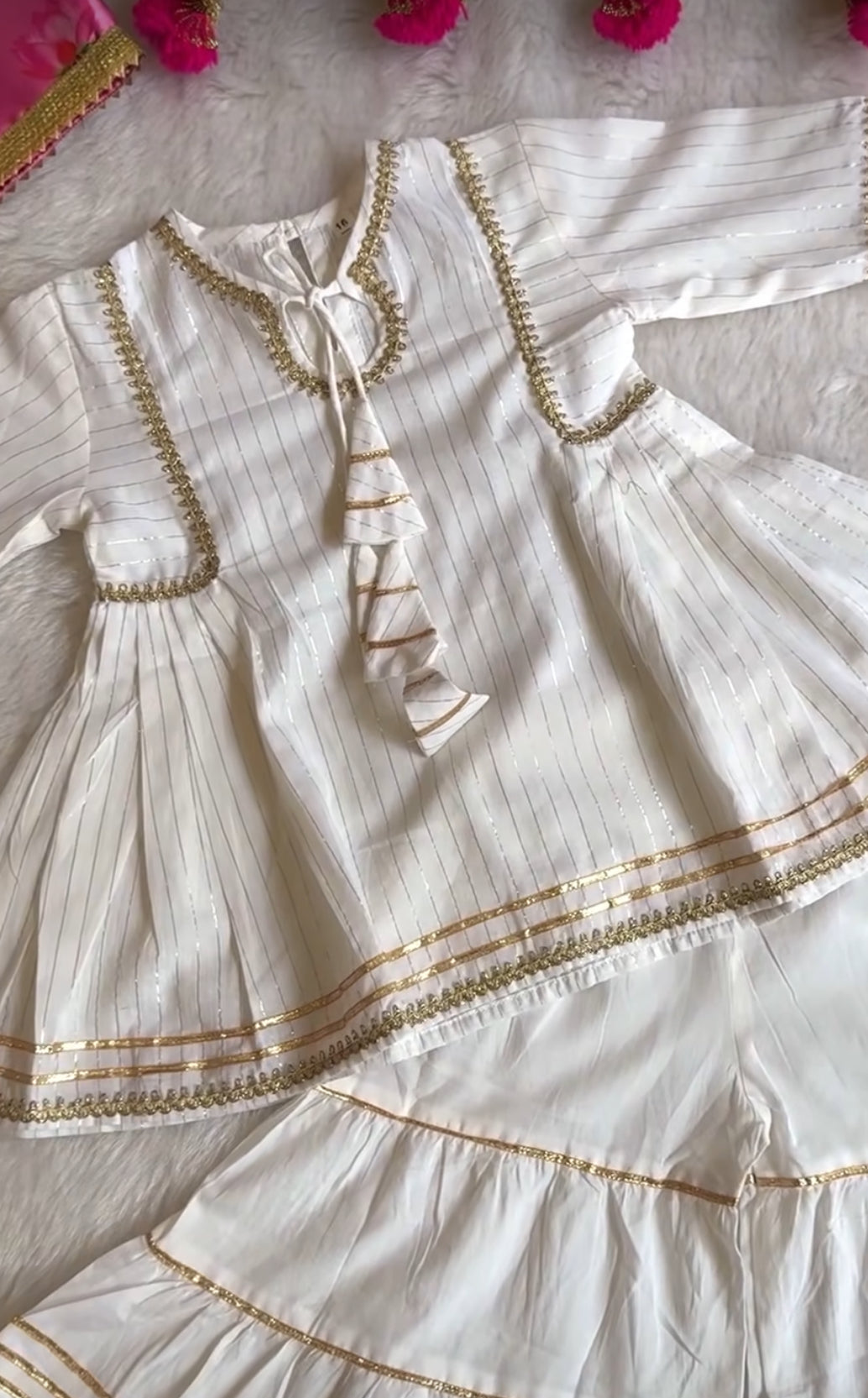 Sitara: White Palazzo Set