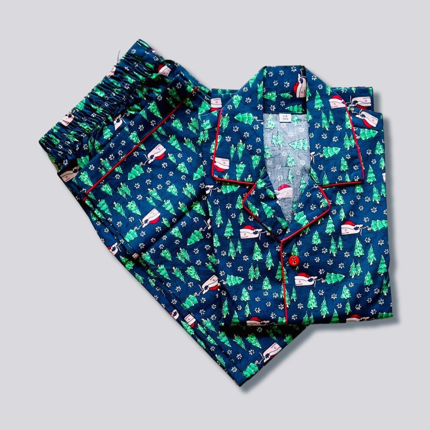 Blue Forest Night Suit