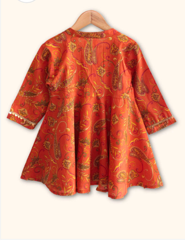 Gulnaar: Orange Ethnic Set