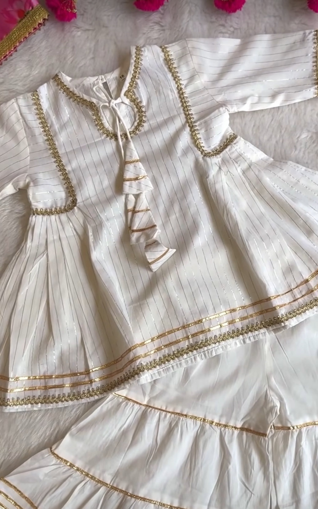 Sitara: White Palazzo Set