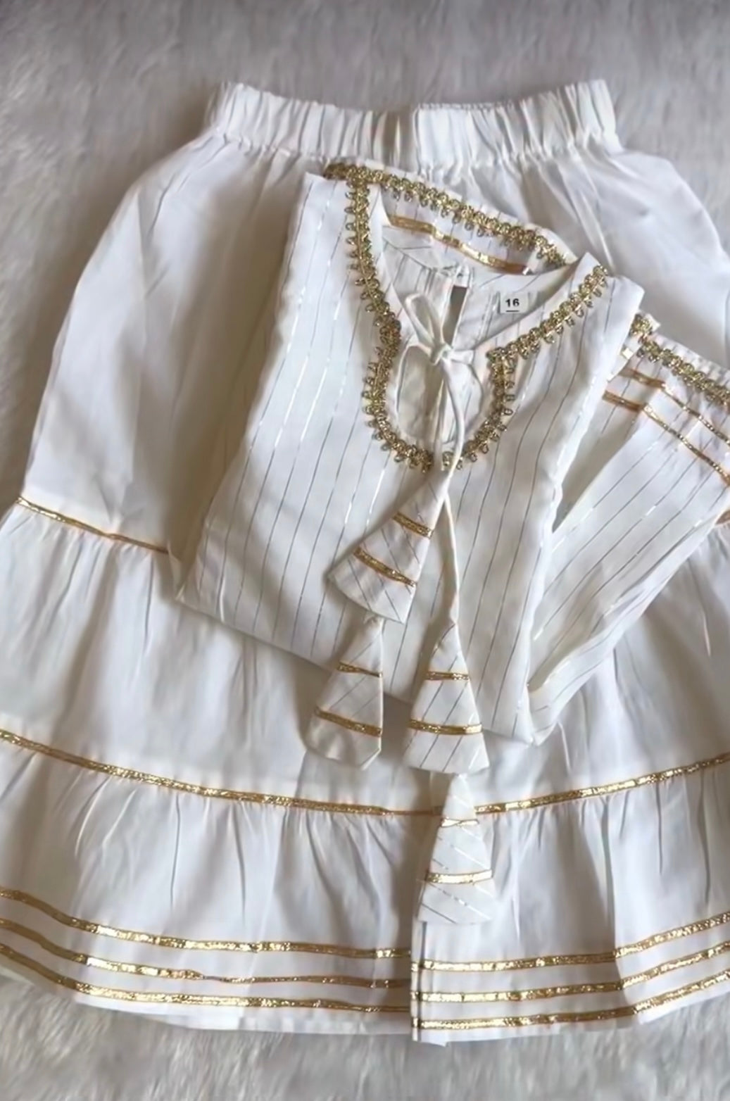 Sitara: White Palazzo Set