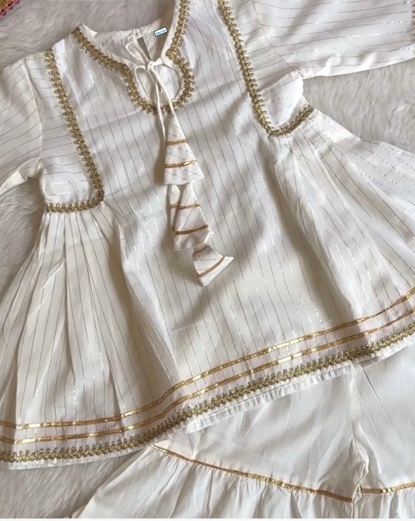 Sitara: White Palazzo Set