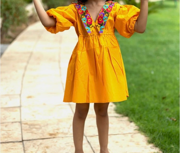 Genda Phool Cotton Dress