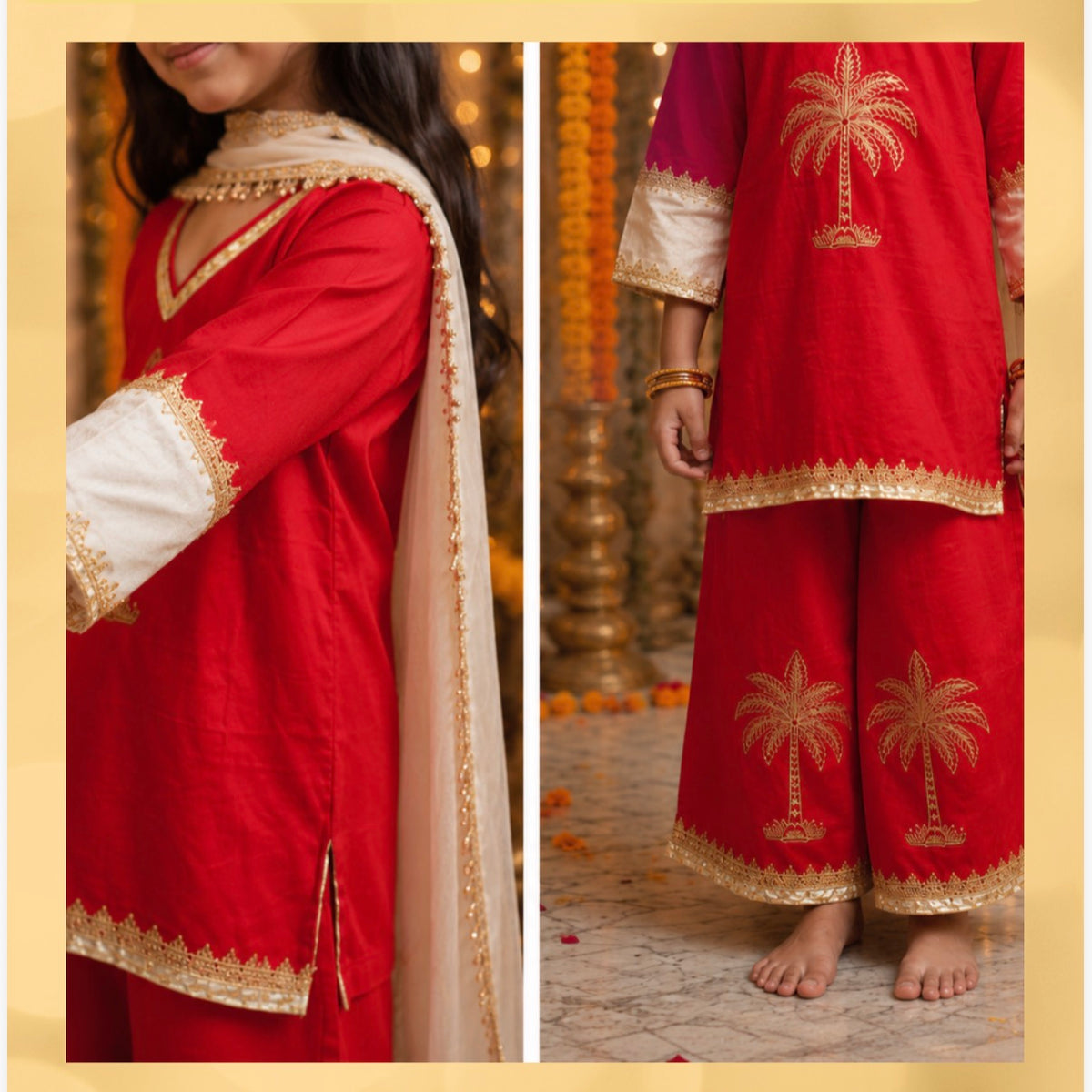 Ruby Bloom Jaam Cotton Palazzo Suit