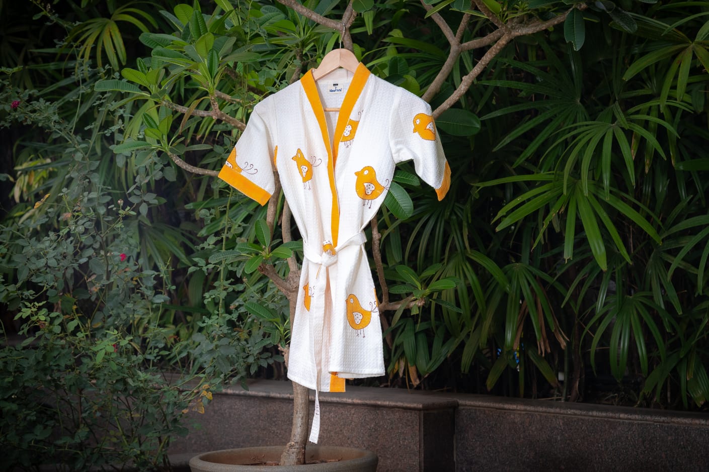 Yellow Birdie Bathrobe