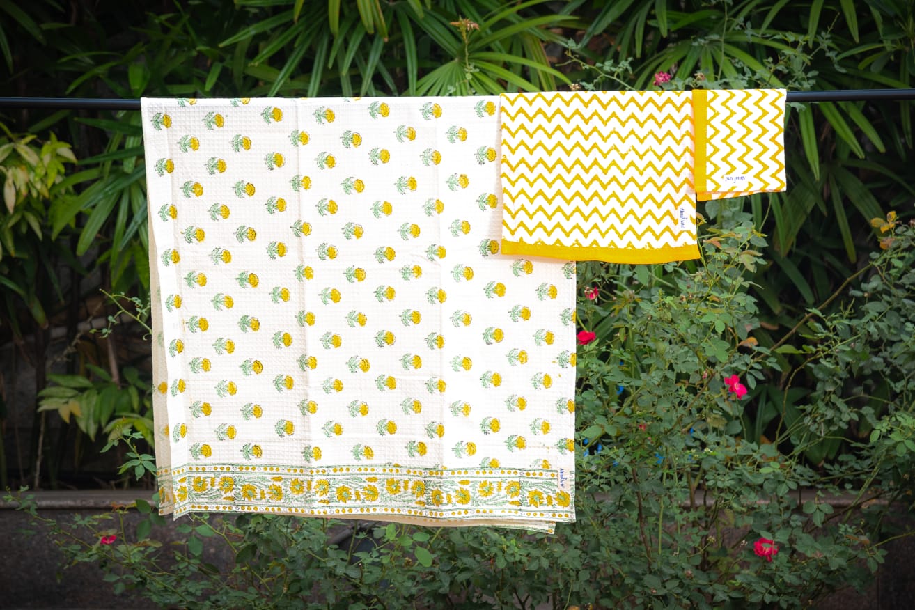 Yellow Sunshine Body & Hand Towel