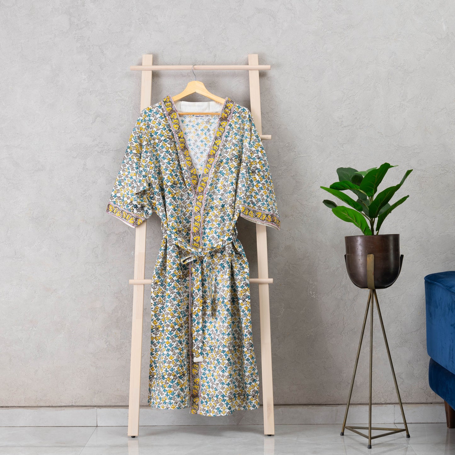 Teal Birdie Bathrobe