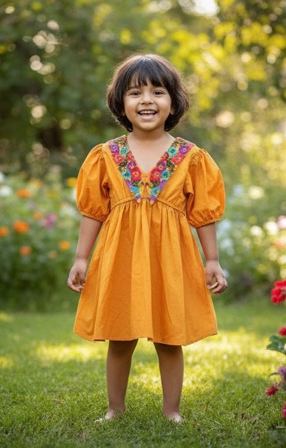 Genda Phool Cotton Dress