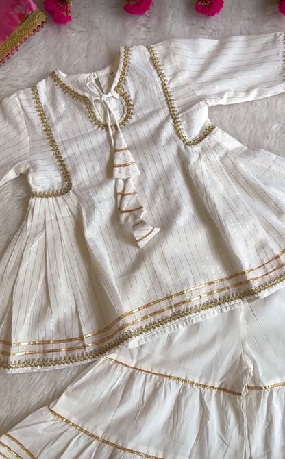 Sitara: White Palazzo Set
