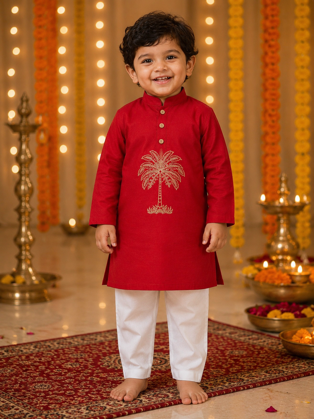 Crimson Heritage Jaam Cotton Kurta Pajama