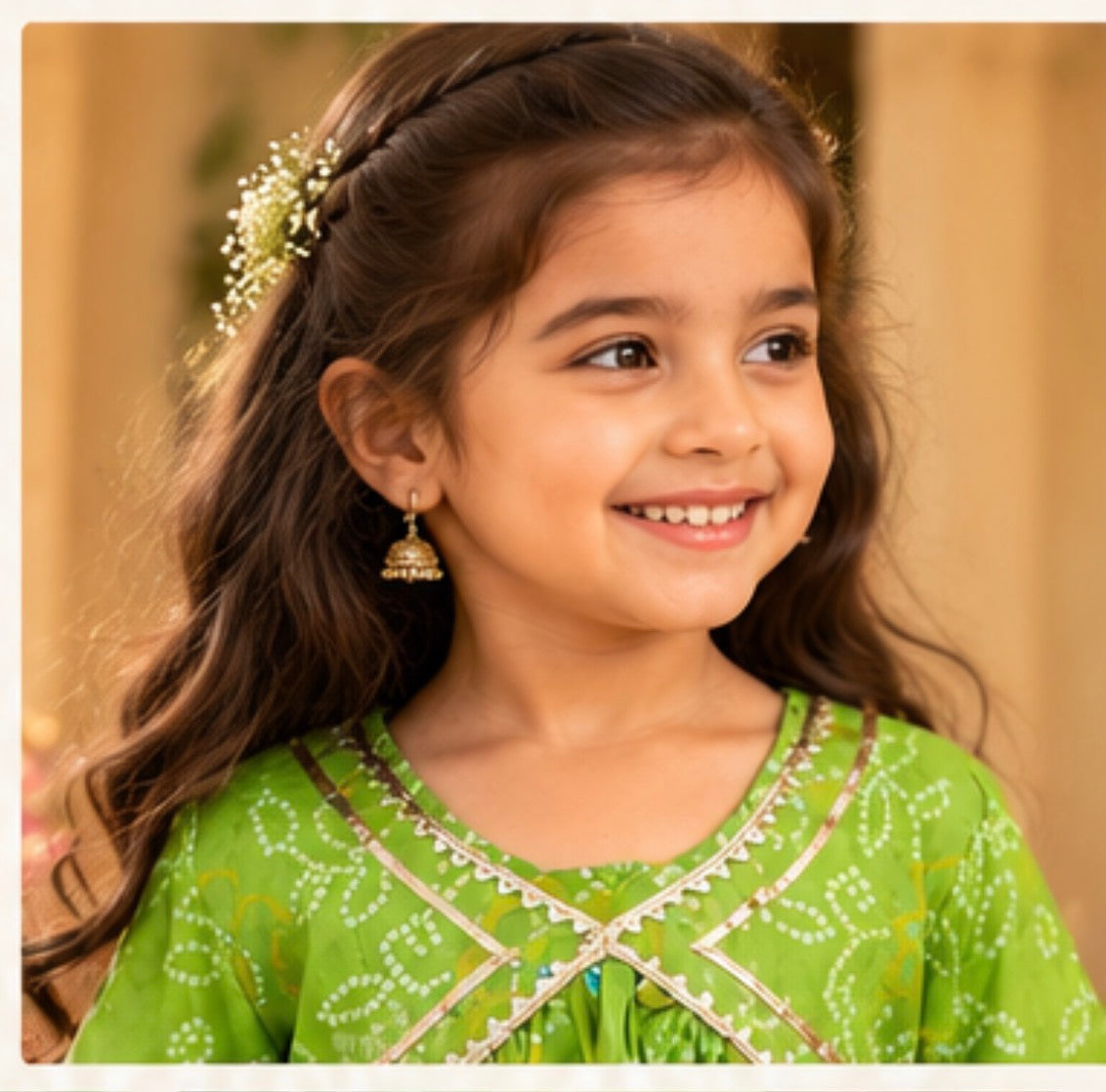 Green leher Sharara Set