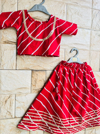 Tulip Red Lehenga
