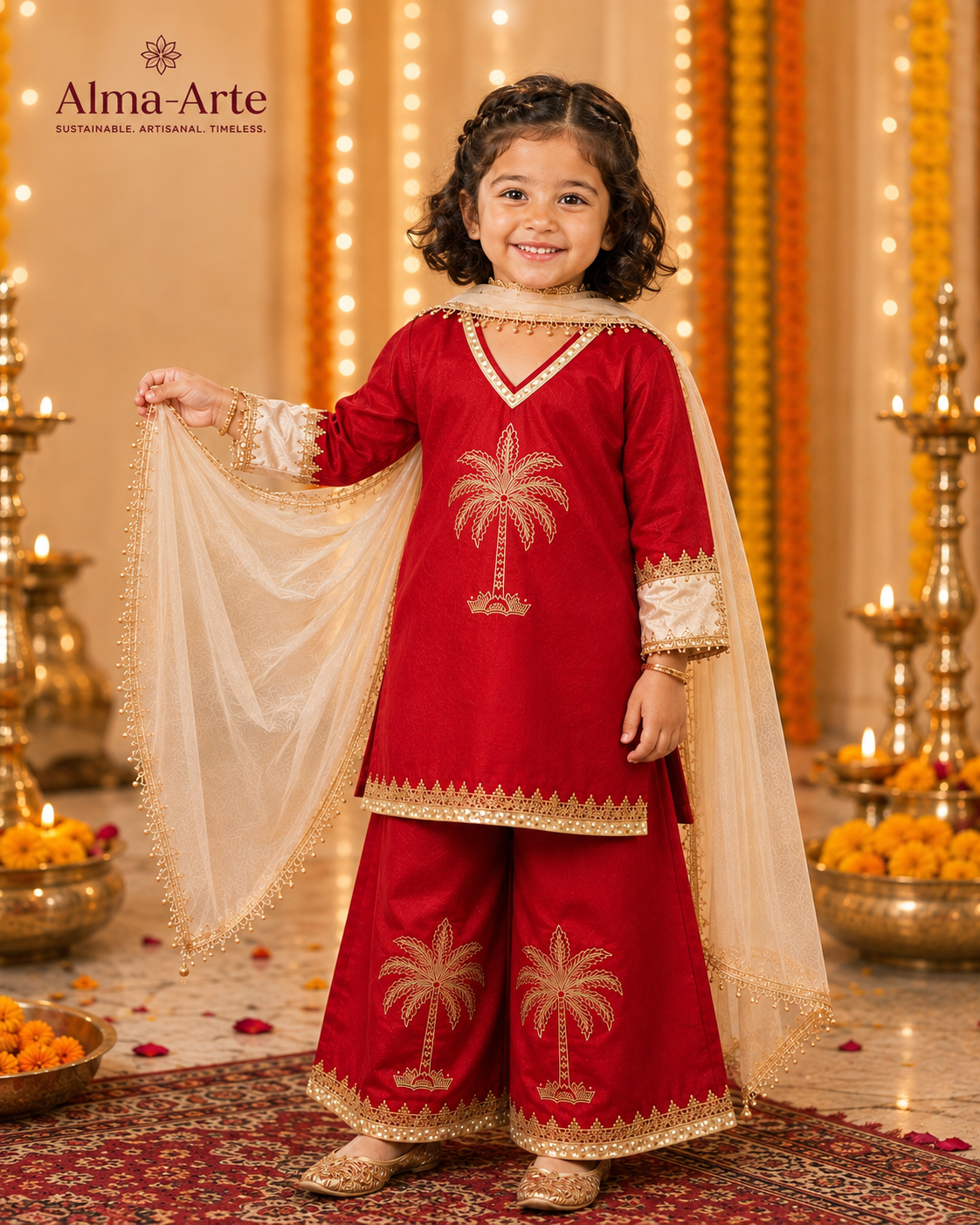 Ruby Bloom Jaam Cotton Palazzo Suit