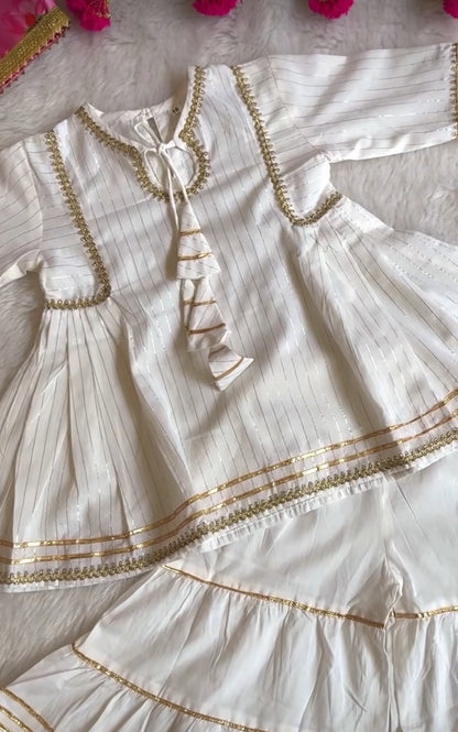Sitara: White Palazzo Set