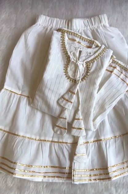 Sitara: White Palazzo Set