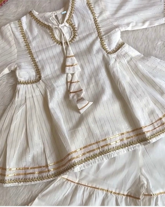 Sitara: White Palazzo Set