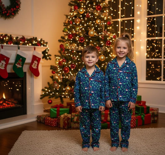 Blue Forest Night Suit