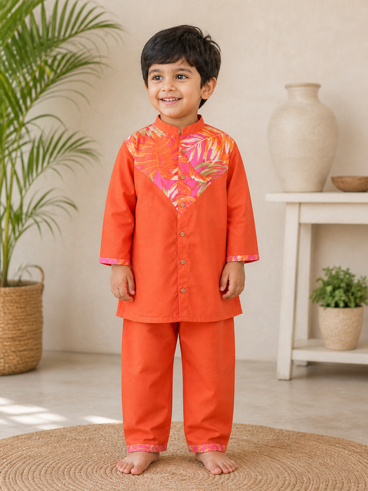 Orange Kesari kurta Pajama