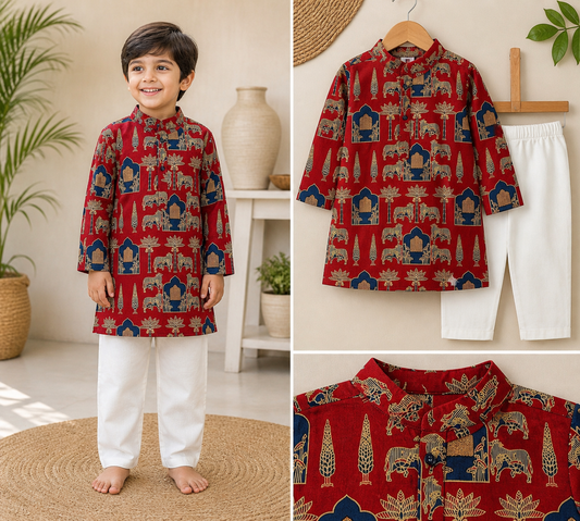Royal Red Kurta Pajama