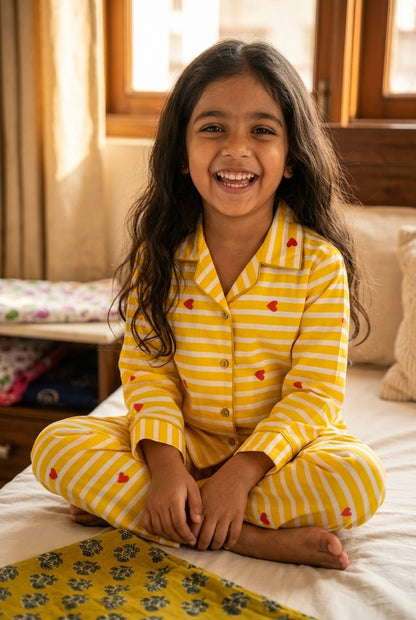 Yellow Hearts Night suit