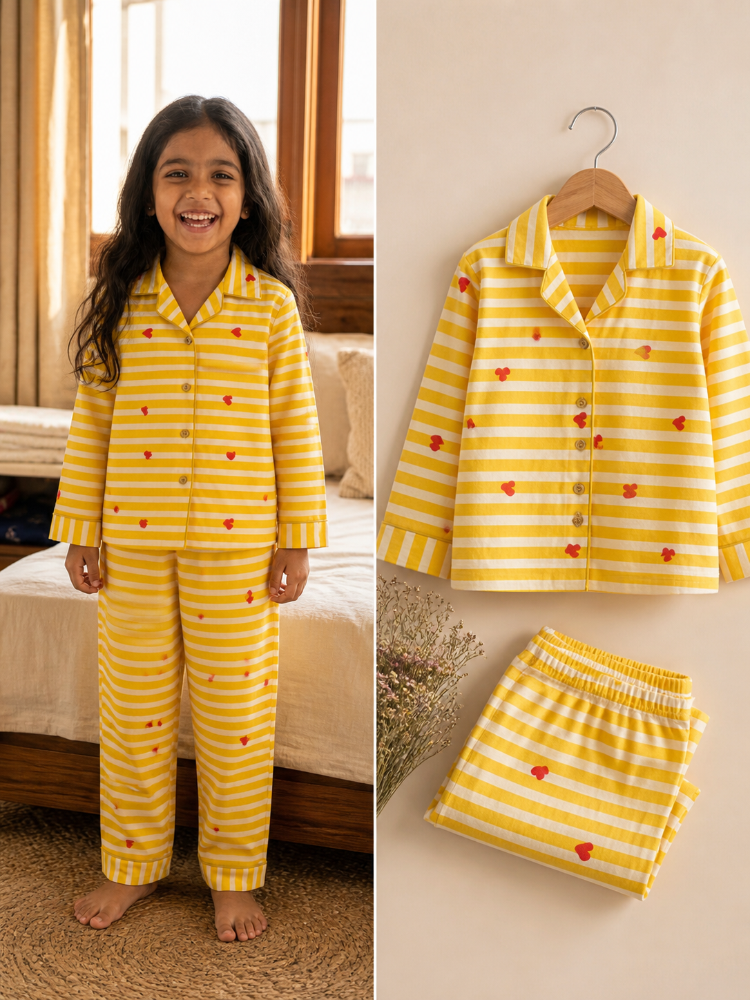 Yellow Hearts Night suit