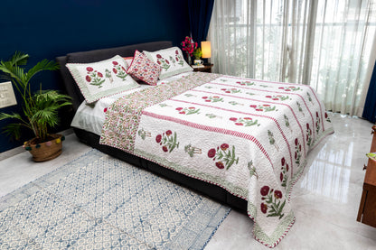 Ruby Blossom Bedcover