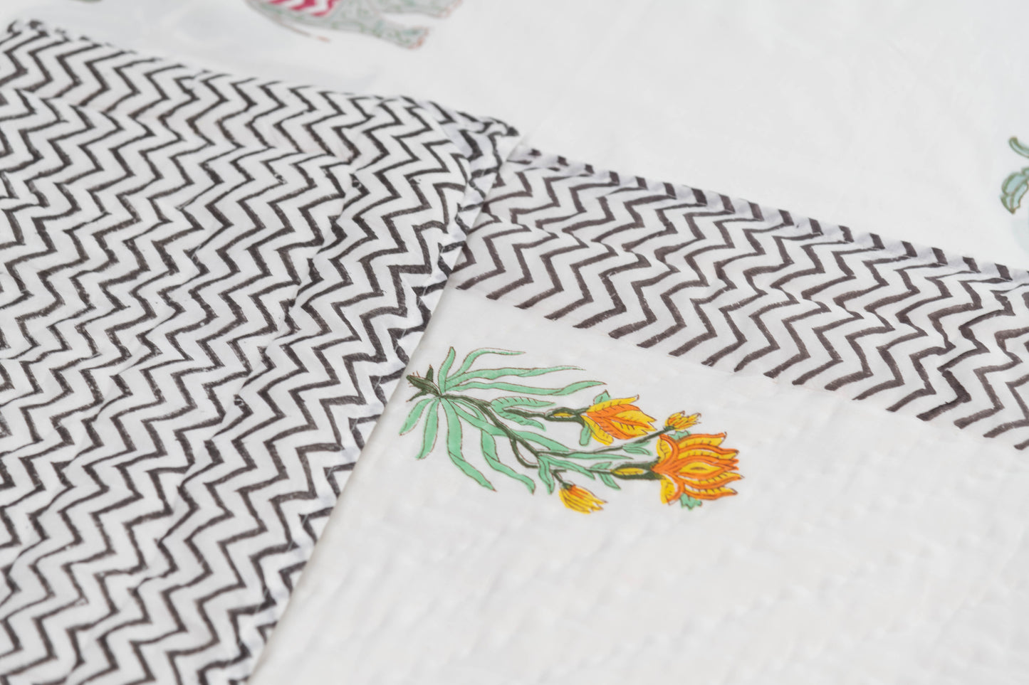 Monochrome Blossom Quilt