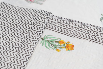 Monochrome Blossom Quilt