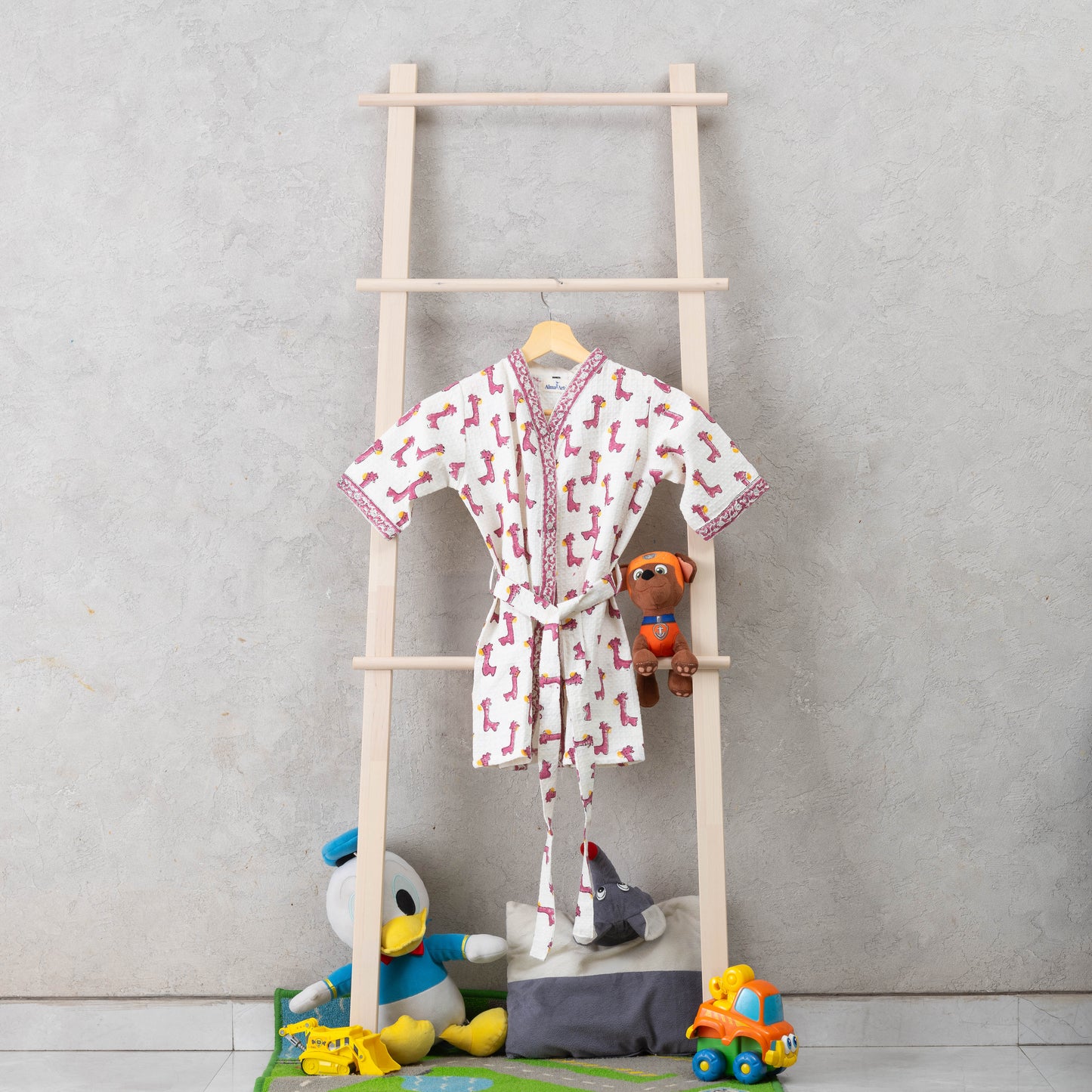 Pink Giraffe Bathrobe