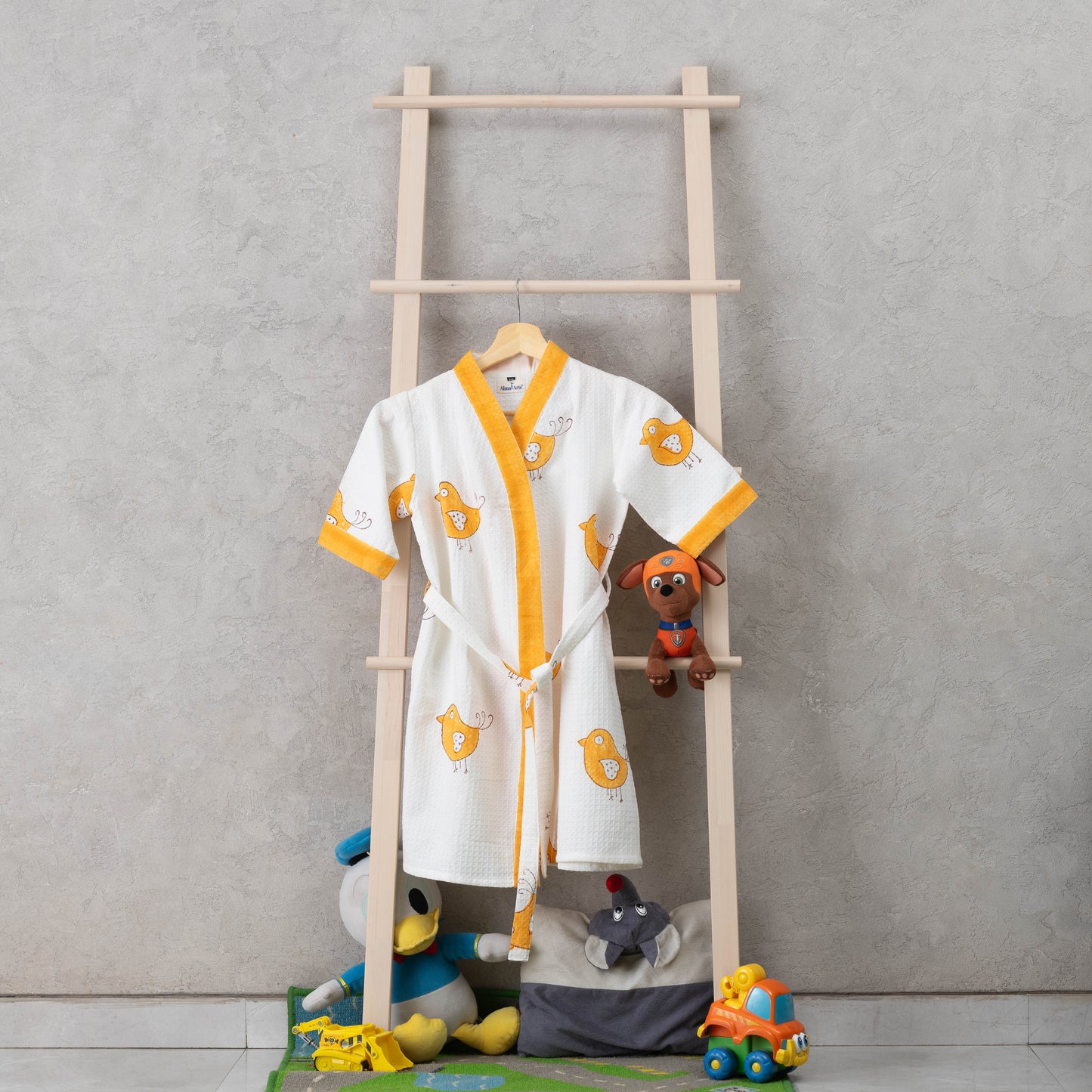 Yellow Birdie Bathrobe