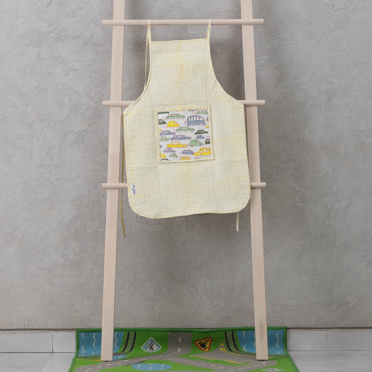 Yellow Vehicles Apron