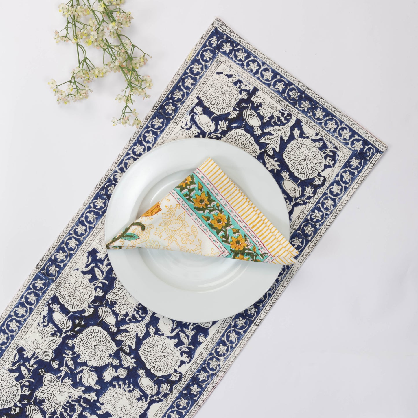 Blue Blossom Table Runners