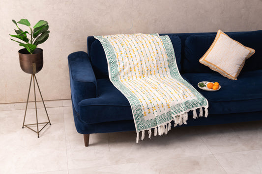 Yellow Prism Sofa Throws