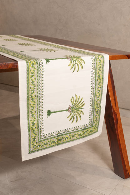 Green Oasis Palm Table Runners