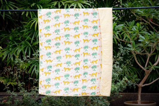 Yellow Cheetah Quilt