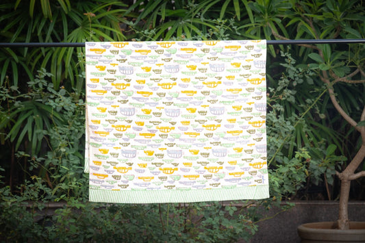 Yellow Vehicles Bath Towel