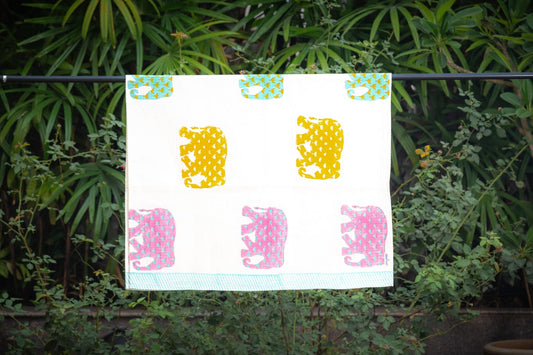 Rainbow Elephant Bath Towel