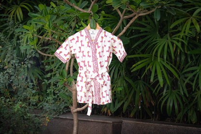 Pink Giraffe Bathrobe
