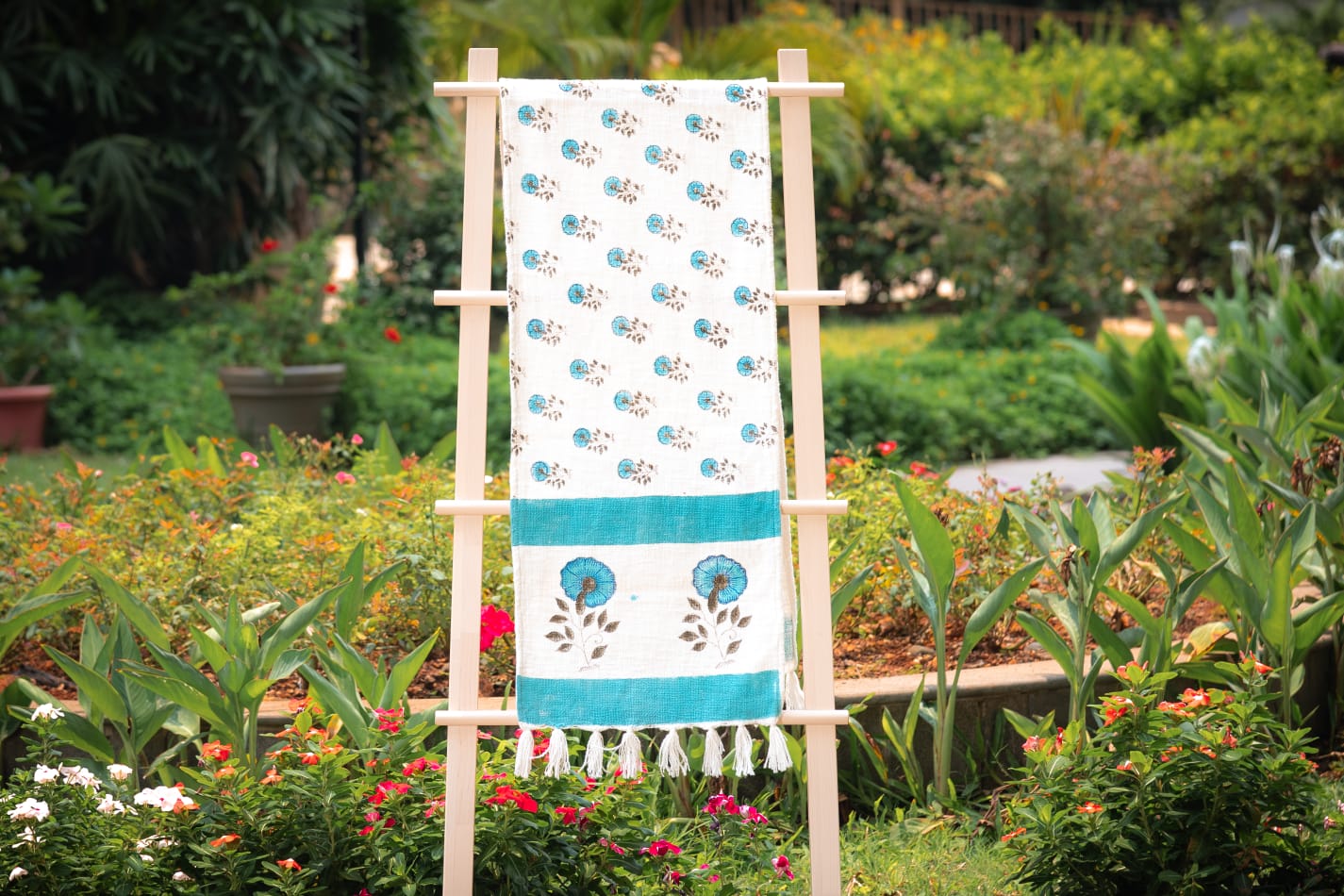 Teal Blossom Table Runners