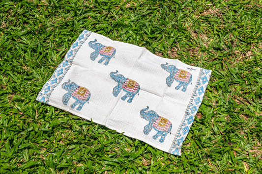 Elephant Motif Hand Towel