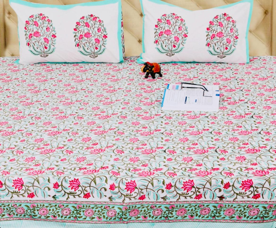 Pink Lotus bedsheet
