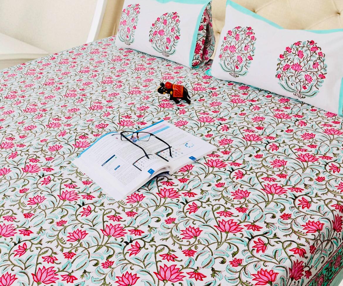 Pink Lotus bedsheet