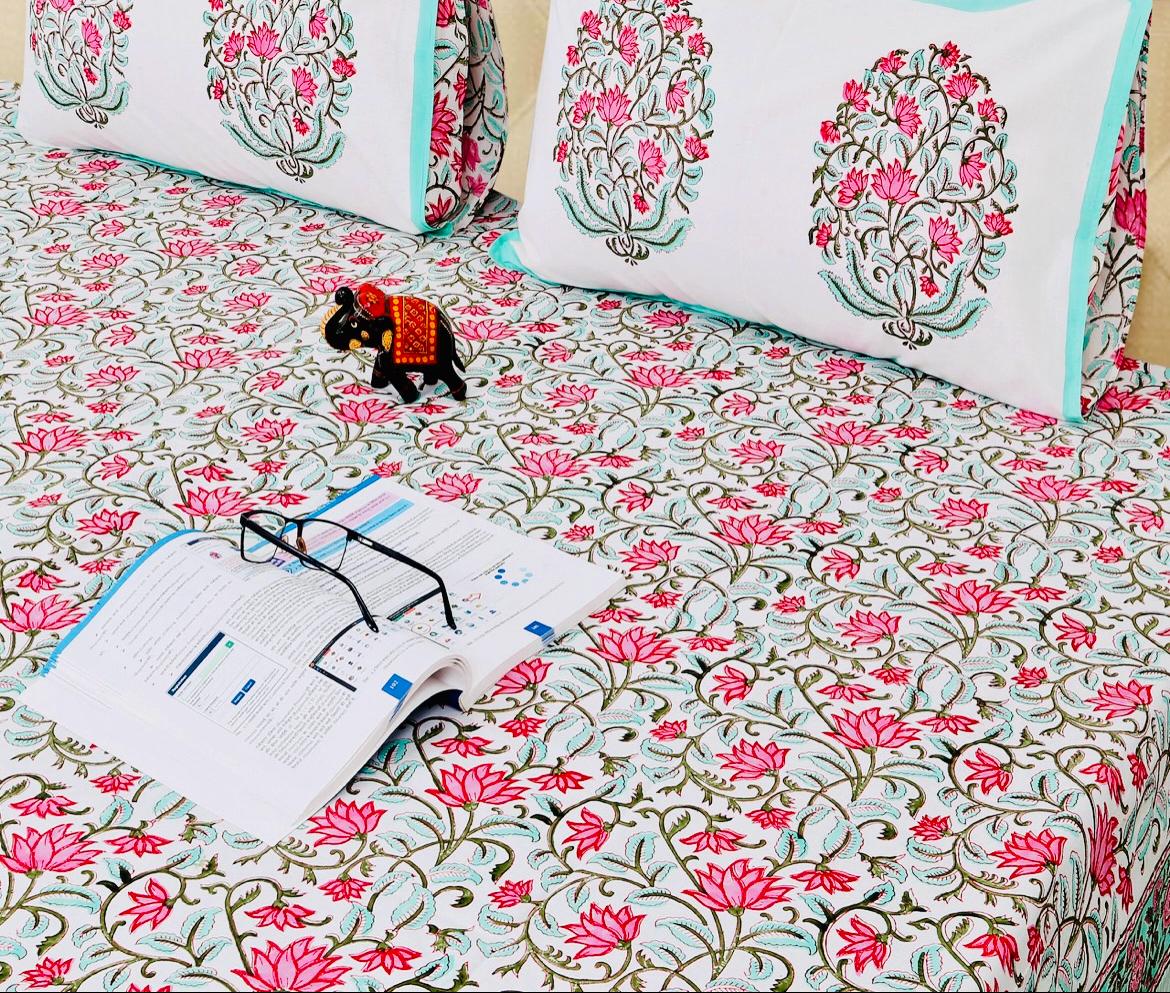 Pink Lotus bedsheet