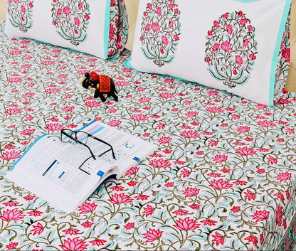 Pink Lotus bedsheet