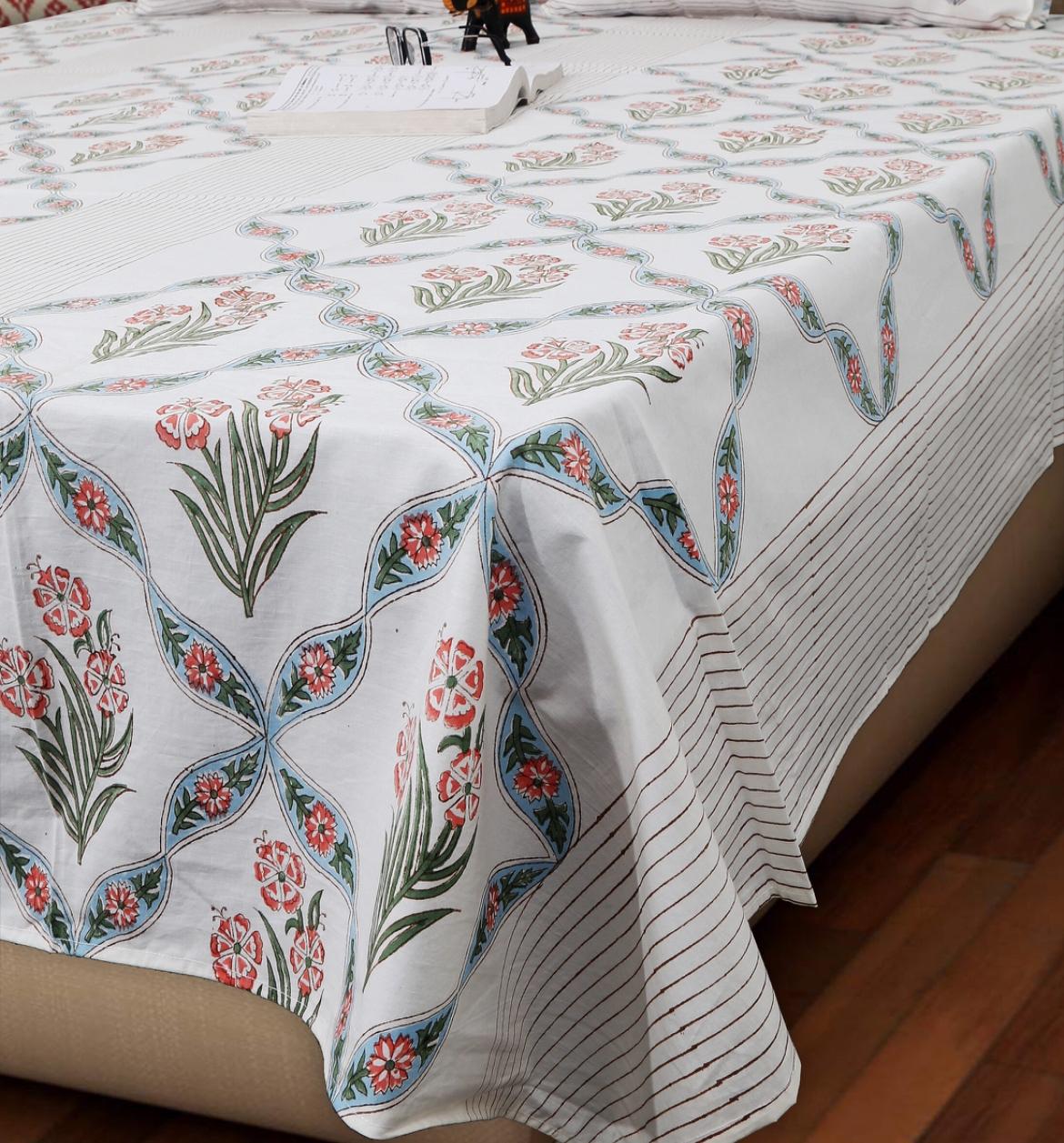 Flower jaal bedsheet