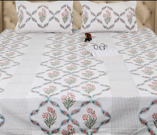 Flower jaal bedsheet