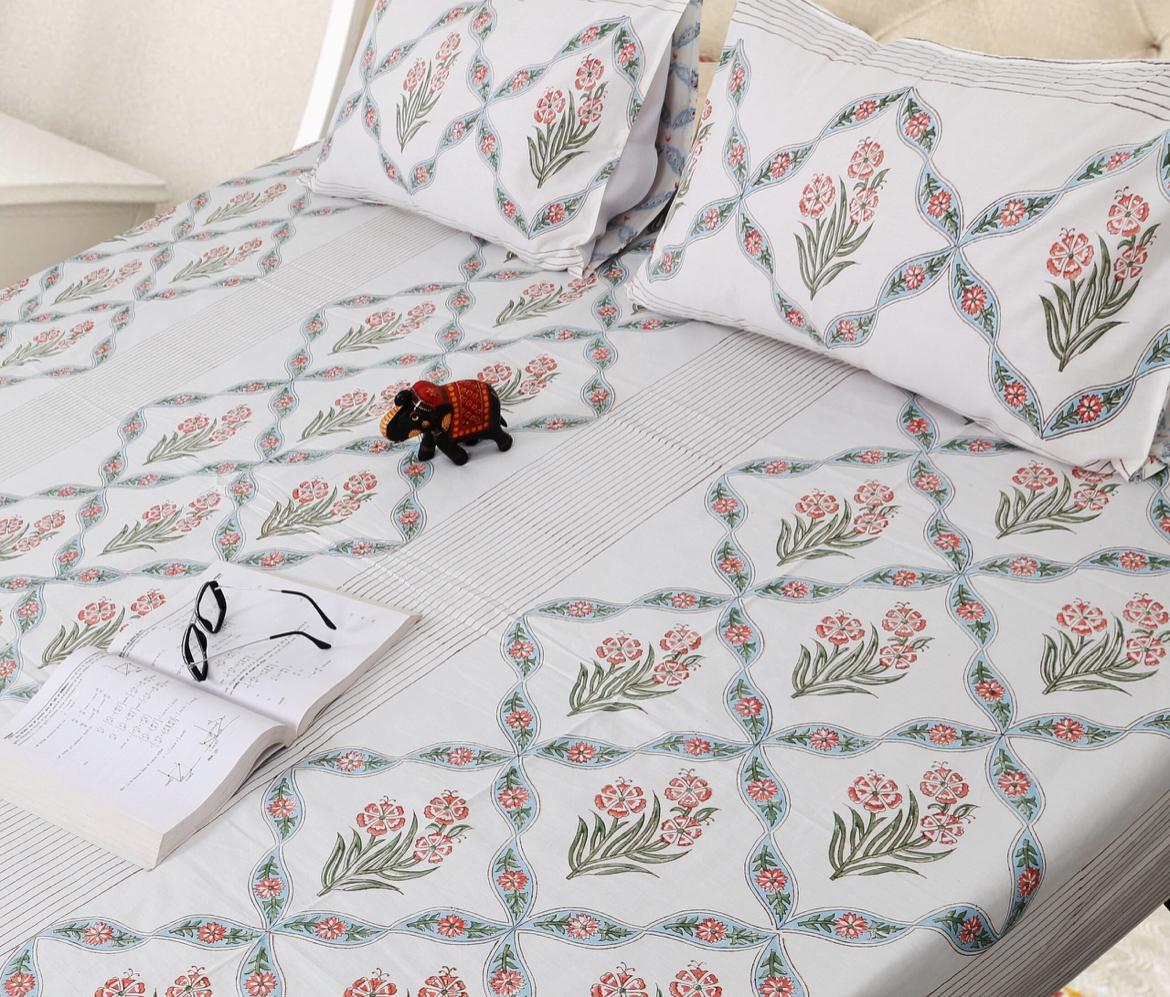 Flower jaal bedsheet