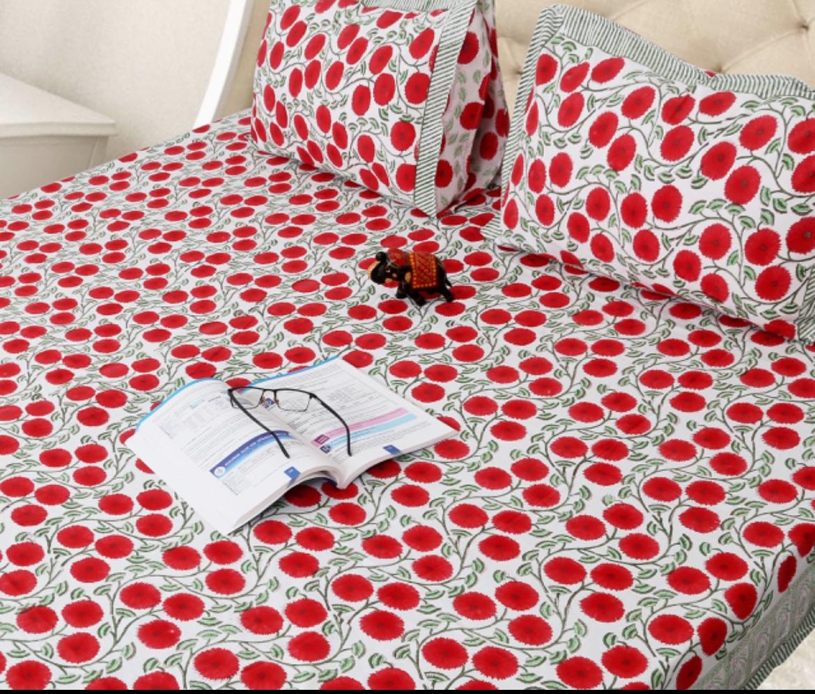 Red forest bedsheet