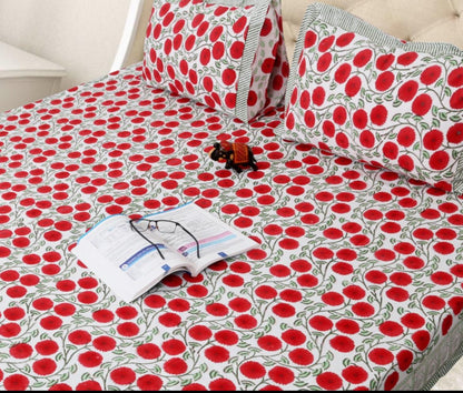 Red forest bedsheet